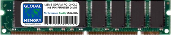 128MB SDRAM PC100 100MHz 168-PIN DIMM MEMORY RAM FOR PRINTERS - Click Image to Close